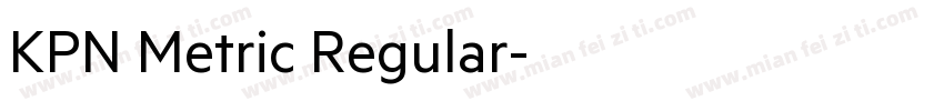 KPN Metric Regular字体转换